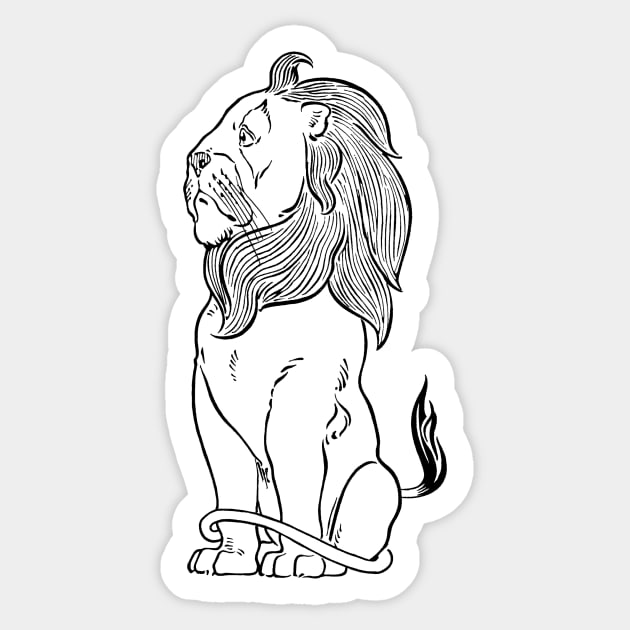 Lion from the Wizard of Oz Sticker by MasterpieceCafe